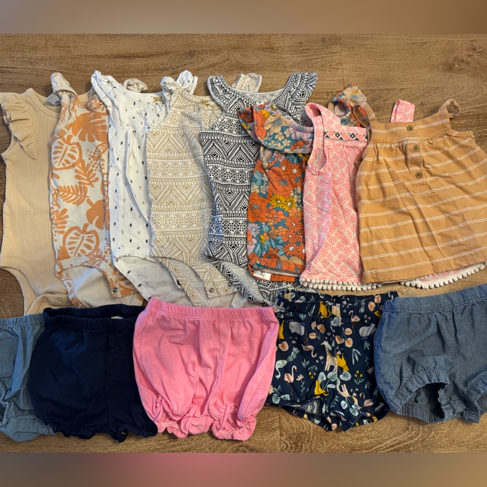 Assorted 24 Month Baby Romper and Shorts Collection